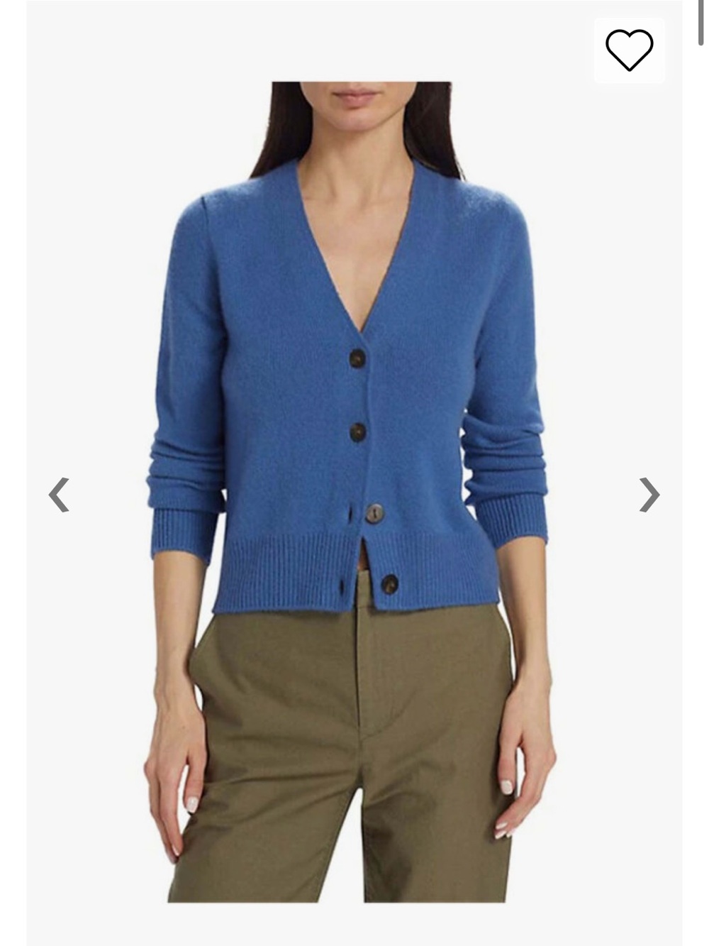 Vince riverine Blue V-Neck Button-Front Women's Cardigan Sweater